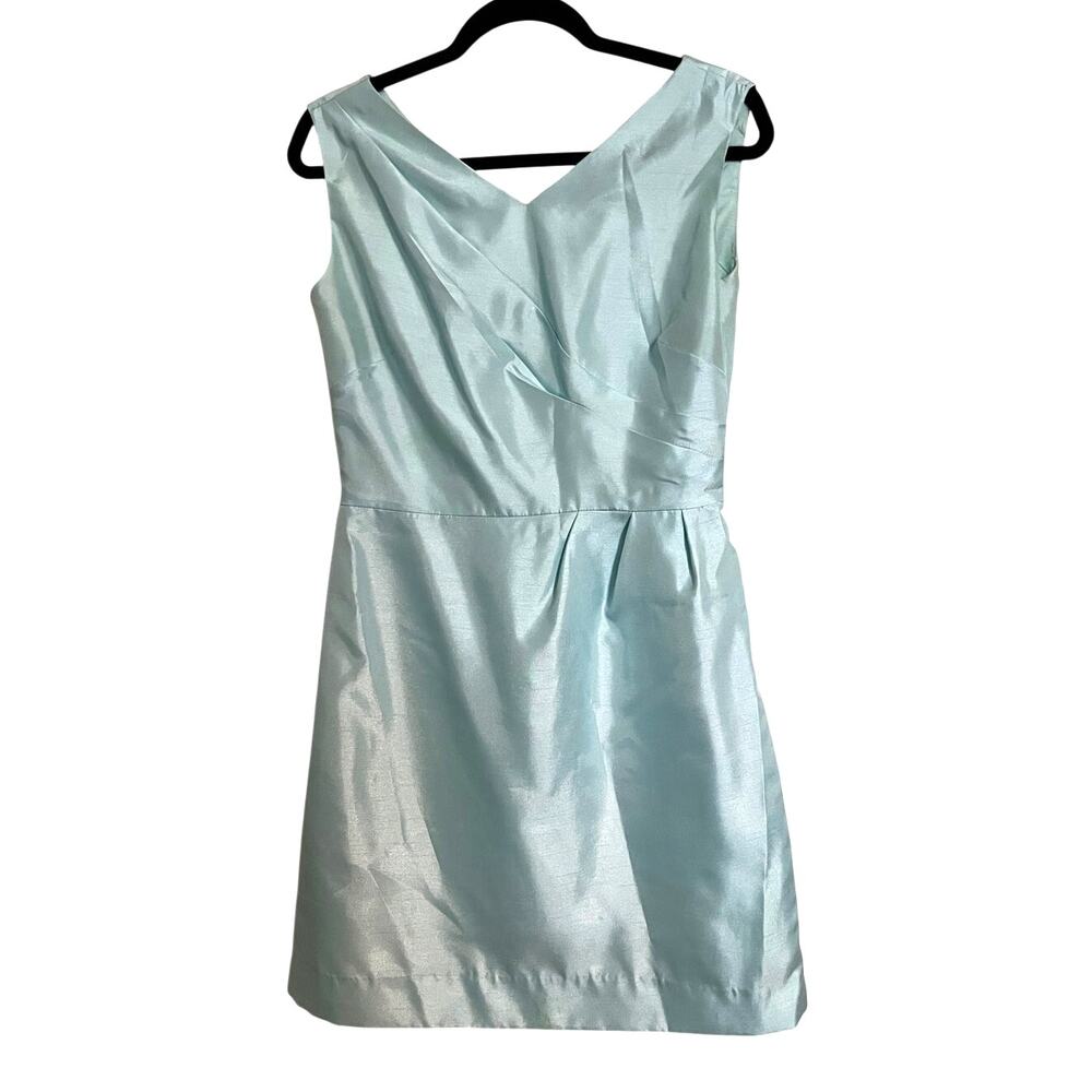 Light Blue Satin Chic Cocktail Dress